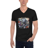 Her Fingers Tell Stories Unisex Short Sleeve V-Neck T-Shirt - Beyond T-shirts